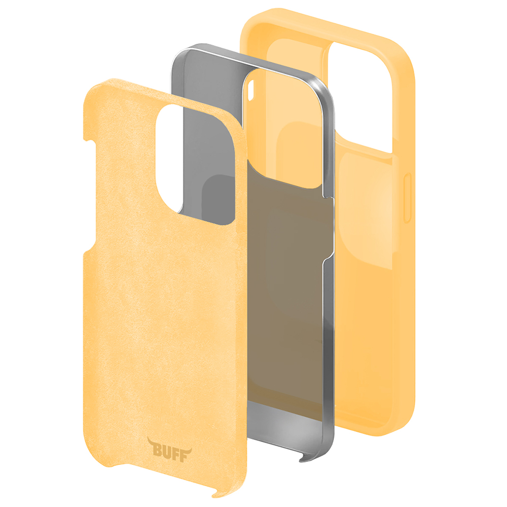 Buff iPhone 14 Rubber Fit Kılıf - Sarı 8683548214188