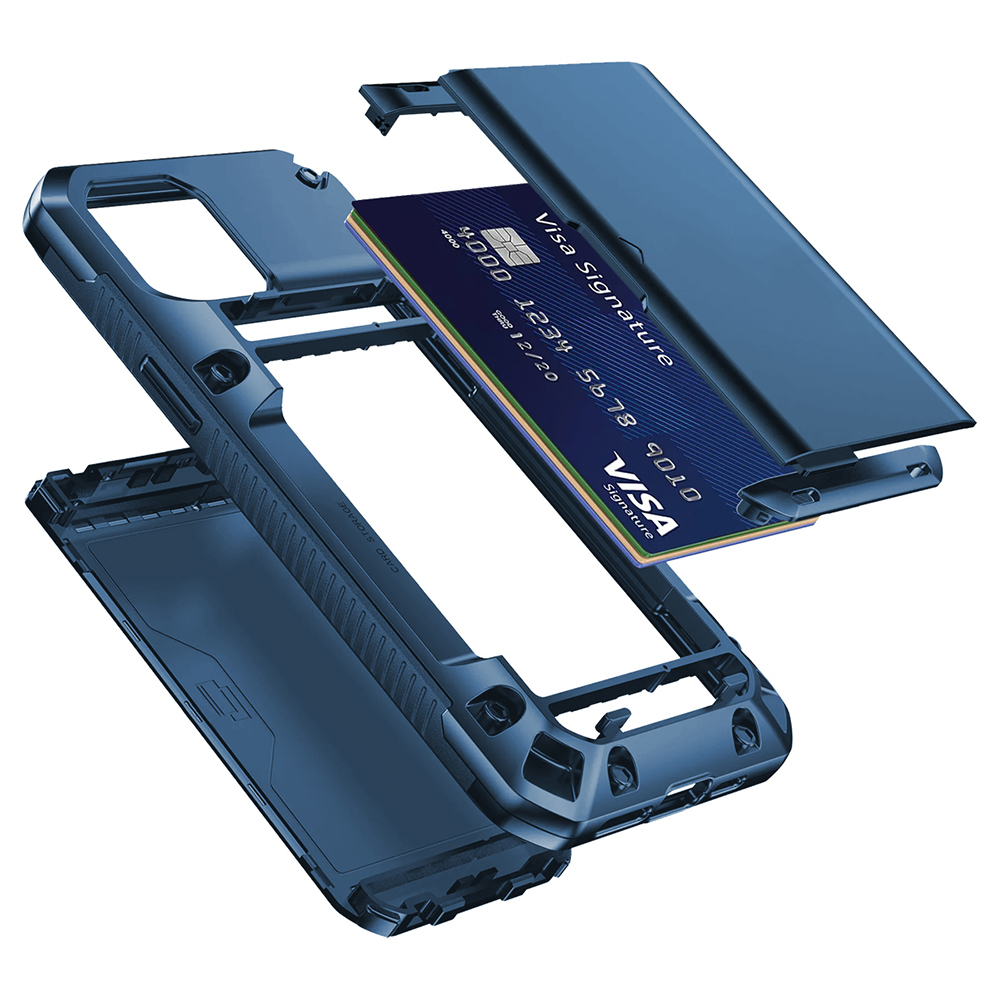 Buff iPhone 14 Slide Armor Kılıf - Mavi 8683548214676