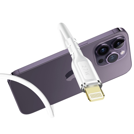 Buff 27W Type-C TO Lightning 3.0A 1.2M Kablo-Beyaz 8683548214737