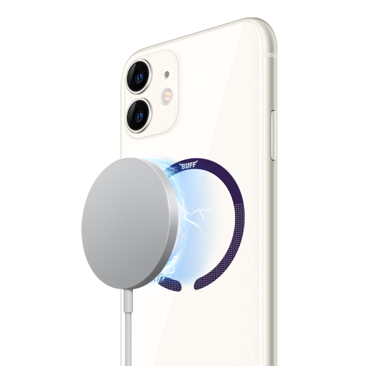 Buff Magsafe Ring Adapter Metal Plaka - Mor 8683548215031