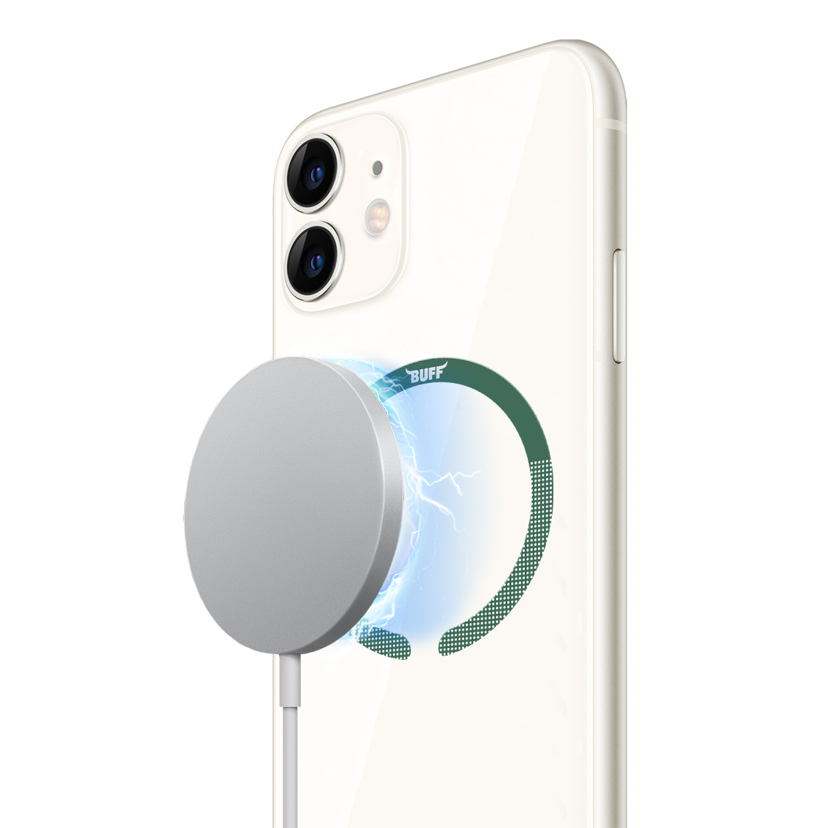 Buff Magsafe Ring Adapter Metal Plaka - Yeşil 8683548215055