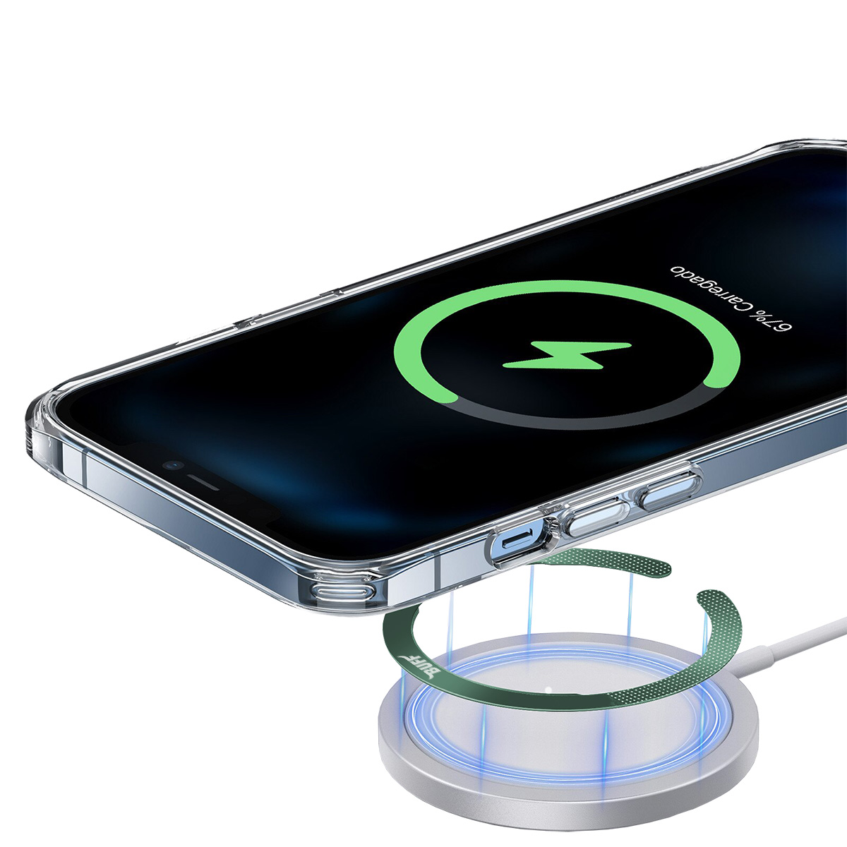 Buff Magsafe Ring Adapter Metal Plaka - Yeşil 8683548215055