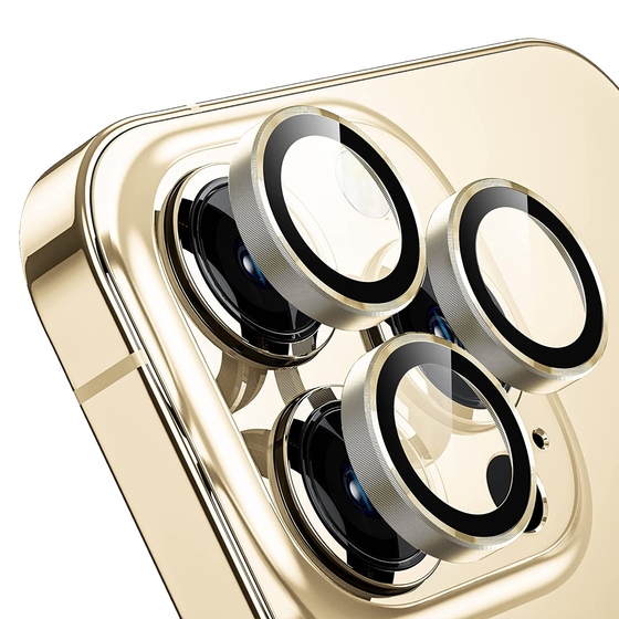 Buff iPhone 13 Pro/Max Kamera Metal Lens - Gold 8683548215192