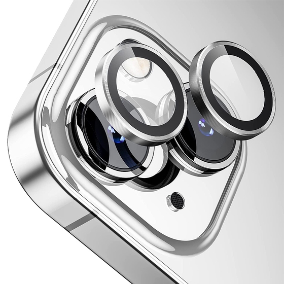 Buff iPhone 13/13 Mini Metal Lens Koruyucu-Silver 8683548215253