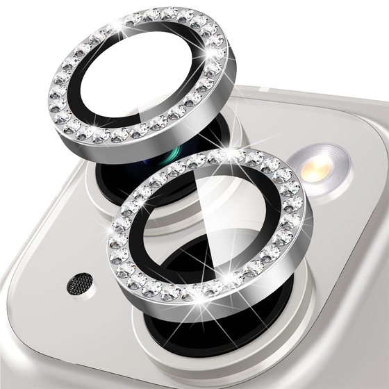 Buff iPhone 14/Plus Diamond Lens Koruyucu-Silver 8683548215987
