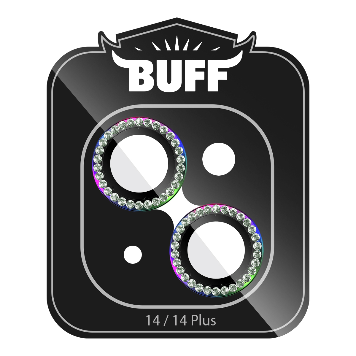 Buff iPhone 14/Plus Diamond Lens Koruyucu-Renkli 8683548216007