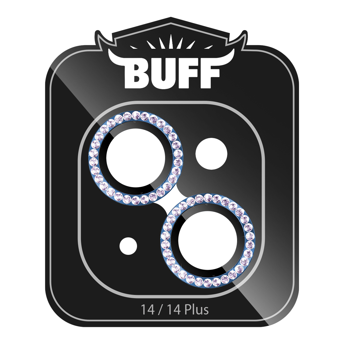 Buff iPhone 14/Plus Diamond Lens Koruyucu-Mavi 8683548216014