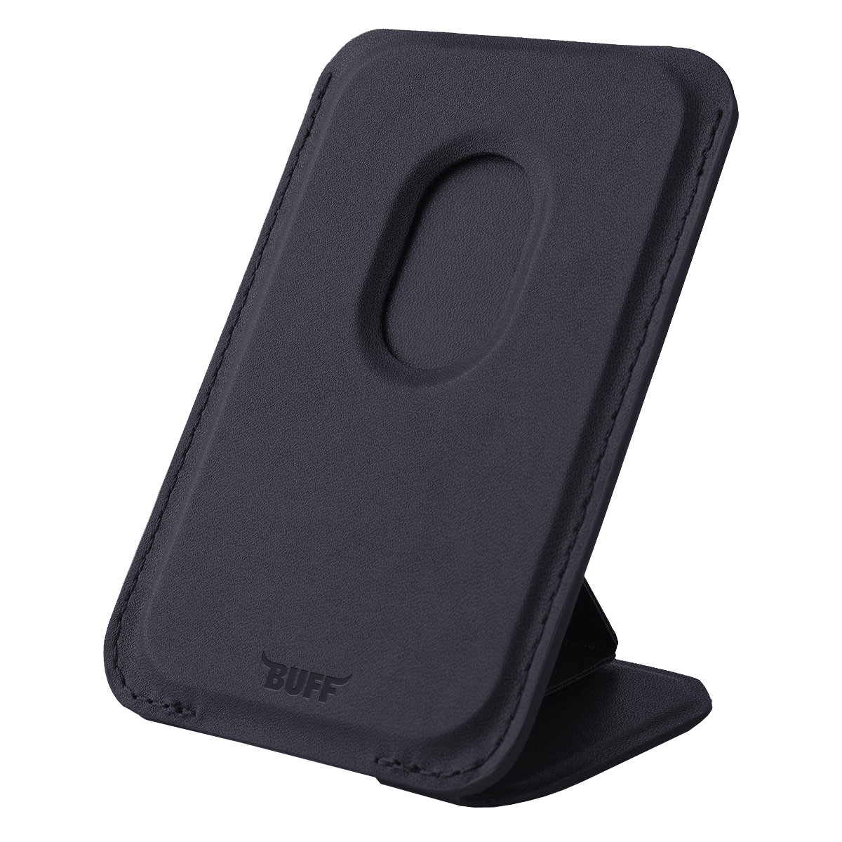 Buff iPhone WalletMag Stand Deri Cüzdan - Mor 8683548216410