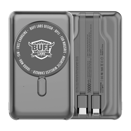 Buff 10000mAh Magsafe Ekranlı Powerbank - Gri 8683548216762
