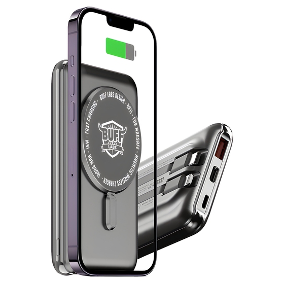 Buff 10000mAh Magsafe Ekranlı Powerbank - Gri 8683548216762
