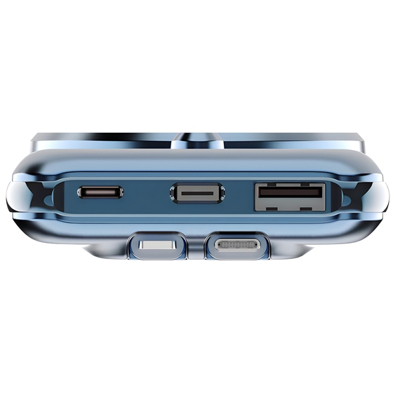 Buff 10000mAh Magsafe Ekranlı Powerbank - Mavi 8683548216779