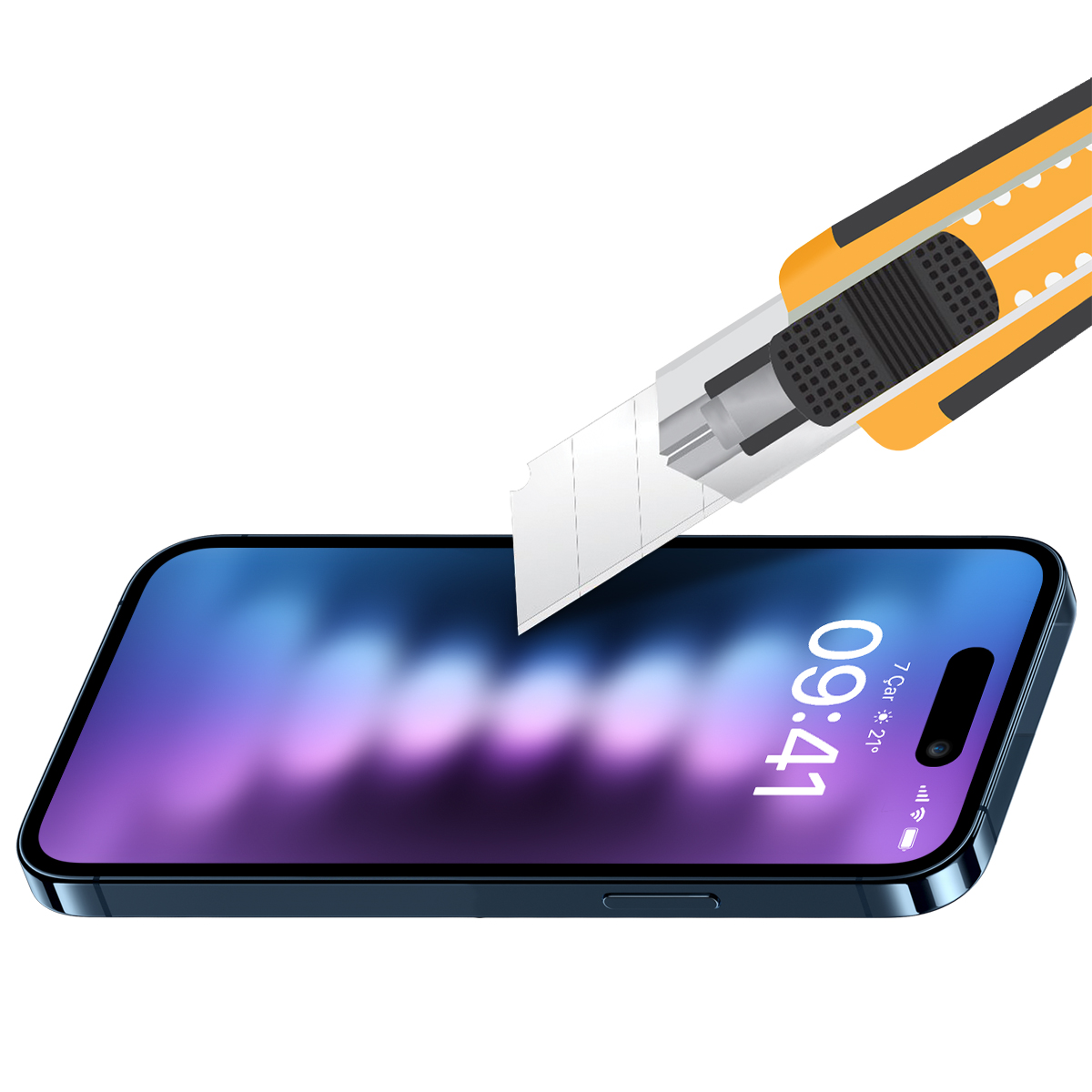 Buff iPhone 15 Pro Max 5D Glass Ekran Koruyucu 8683548216854