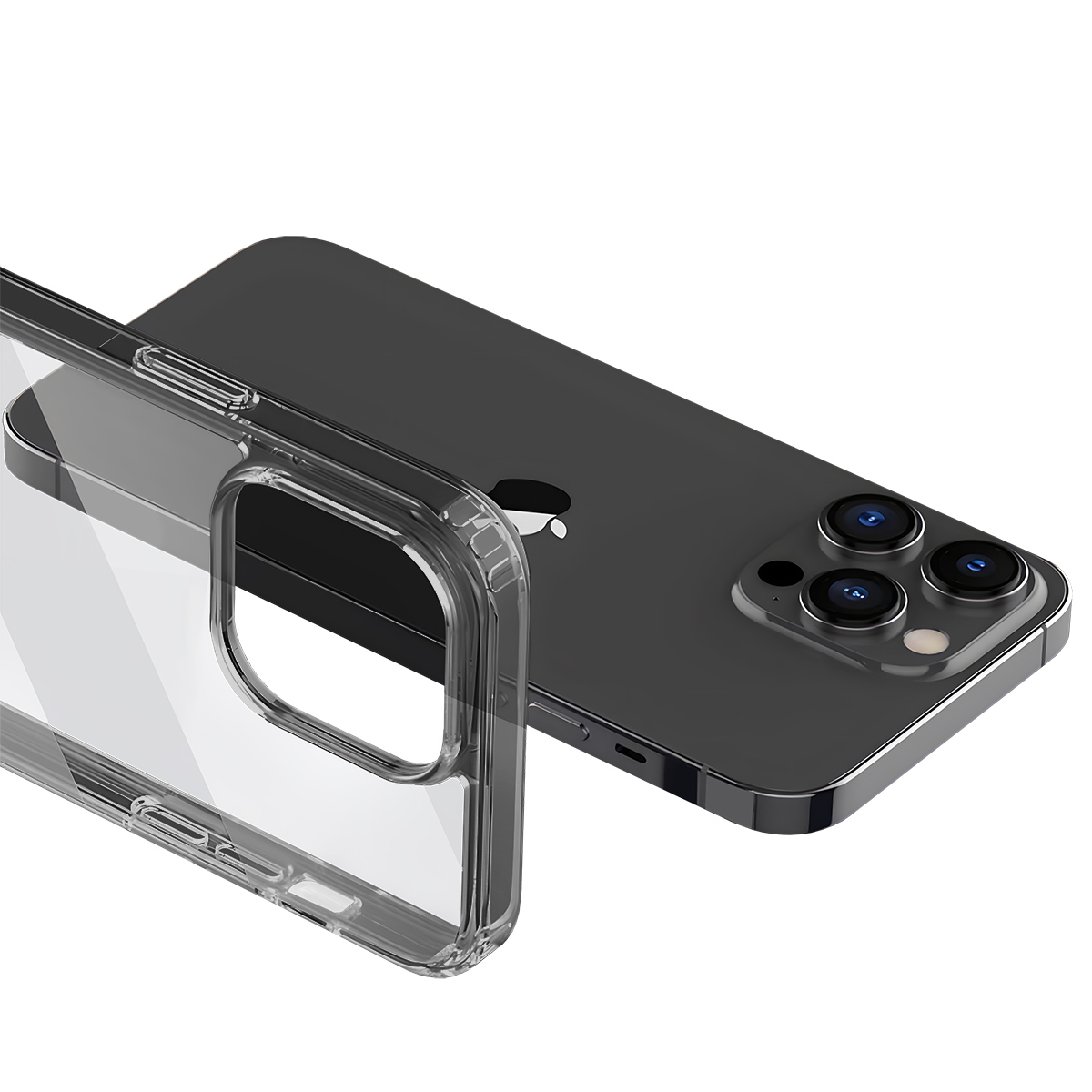 Buff iPhone 15 Pro Air Hybrid Kılıf Smoke Black 8683548217042