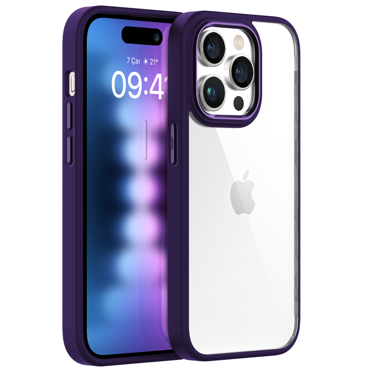 Buff iPhone 15 Pro Max New Air Bumper Kılıf Purple 8683548217264