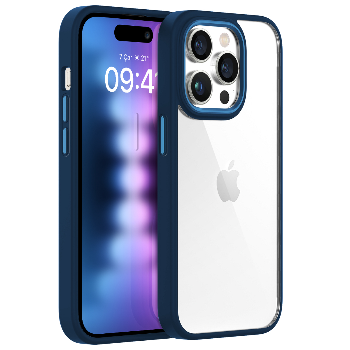 Buff iPhone 15 Pro Max New Air Bumper Kılıf Blue 8683548217288