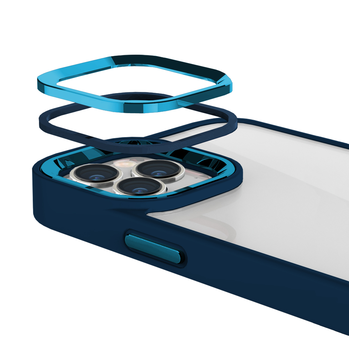 Buff iPhone 15 Pro Max New Air Bumper Kılıf Blue 8683548217288