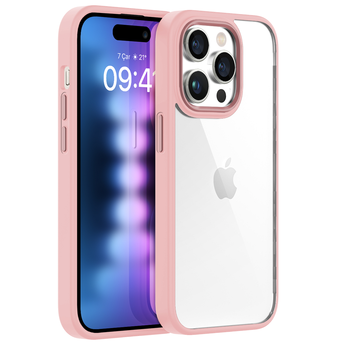 Buff iPhone 15 Pro Max New Air Bumper Kılıf Pink 8683548217301
