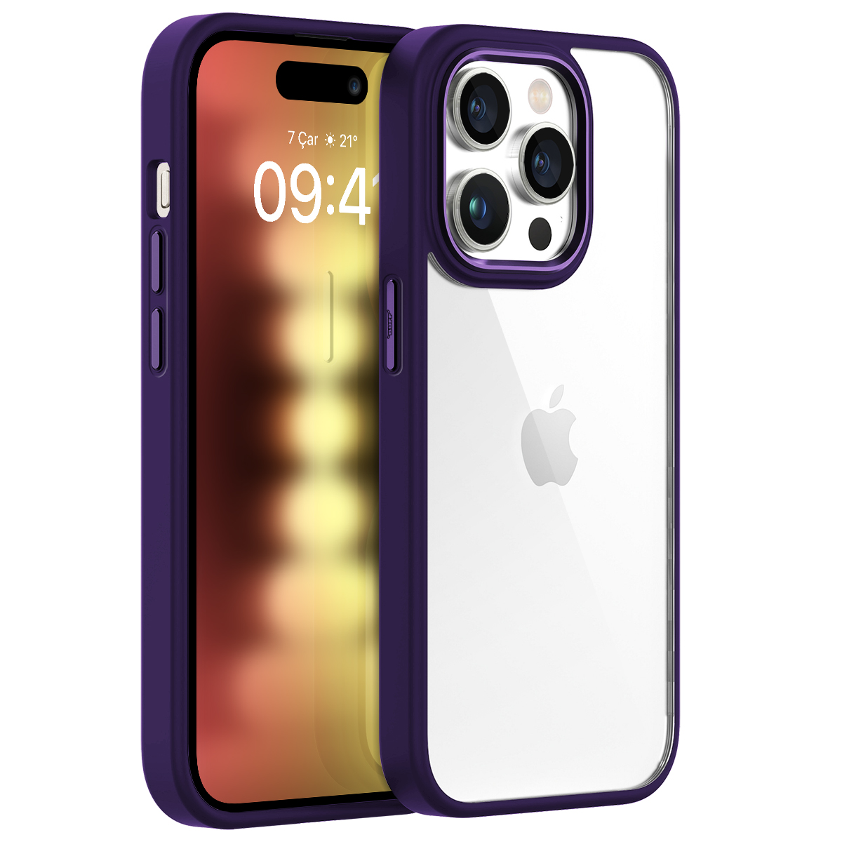Buff iPhone 15 Pro New Air Bumper Kılıf Purple 8683548217356