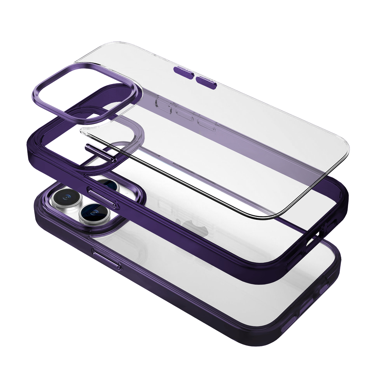 Buff iPhone 15 Pro New Air Bumper Kılıf Purple 8683548217356