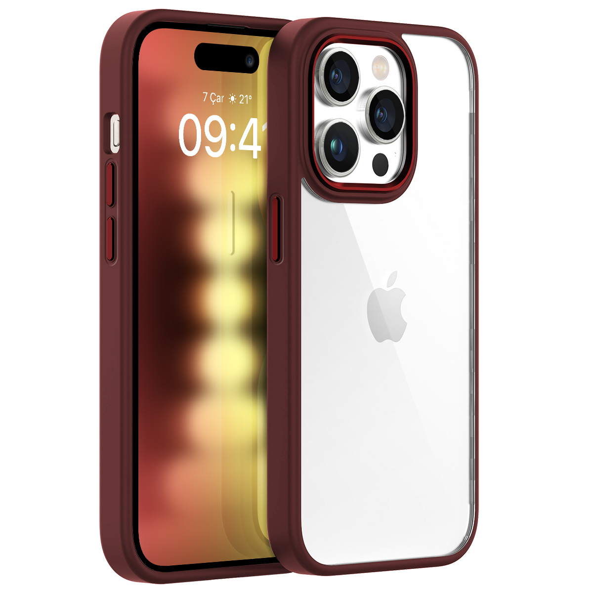 Buff iPhone 15 Pro New Air Bumper Kılıf Plum 8683548217417