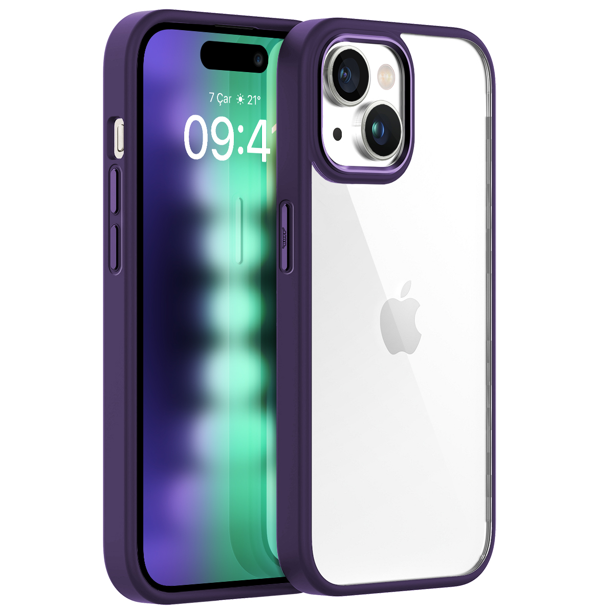 Buff iPhone 15 Plus New Air Bumper Kılıf Purple 8683548217448