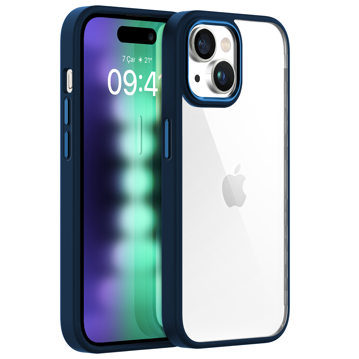 Buff iPhone 15 Plus New Air Bumper Kılıf Blue 8683548217462