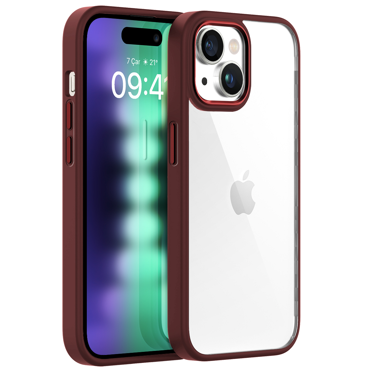 Buff iPhone 15 Plus New Air Bumper Kılıf Plum 8683548217509