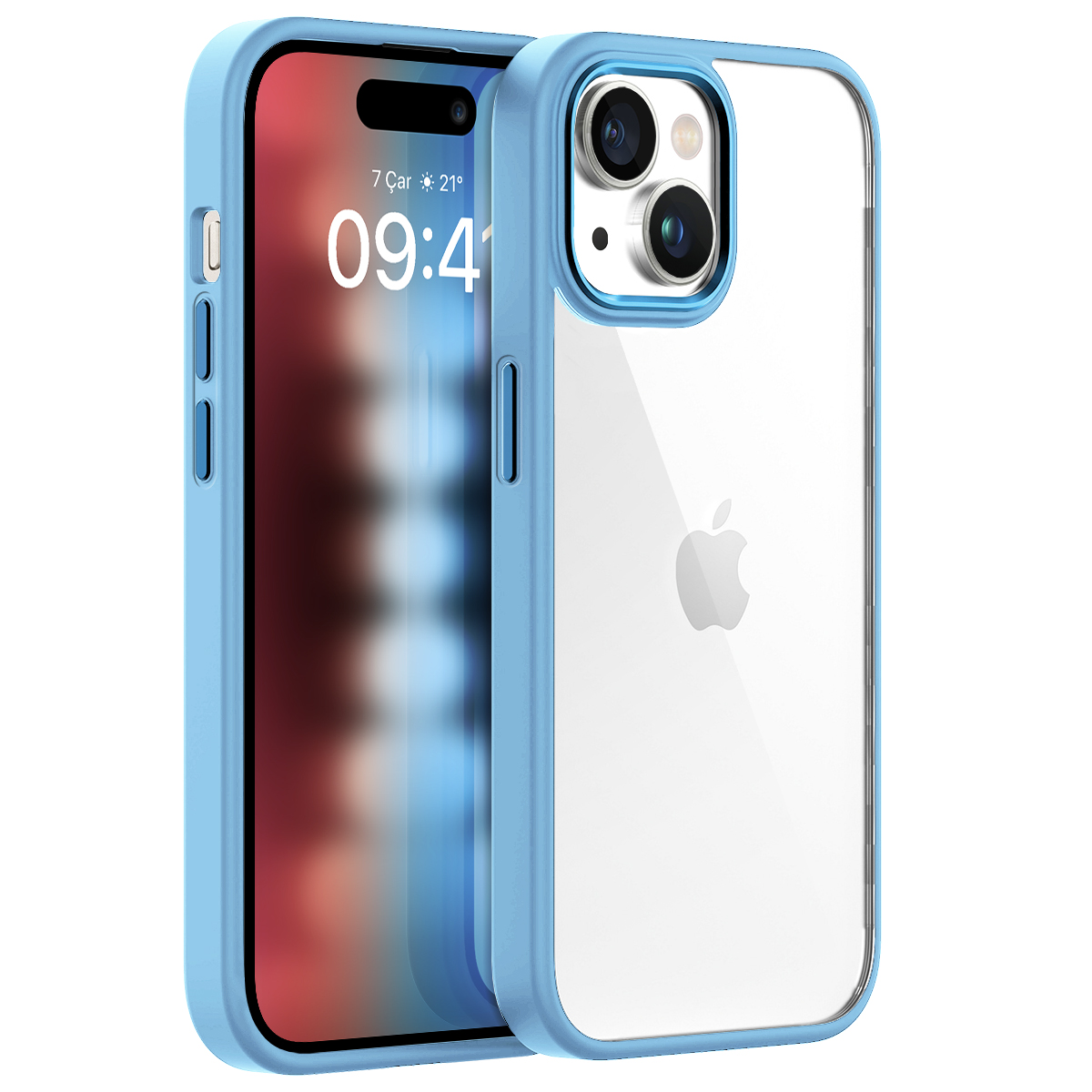 Buff iPhone 15 New Air Bumper Kılıf Sierra Blue 8683548217561