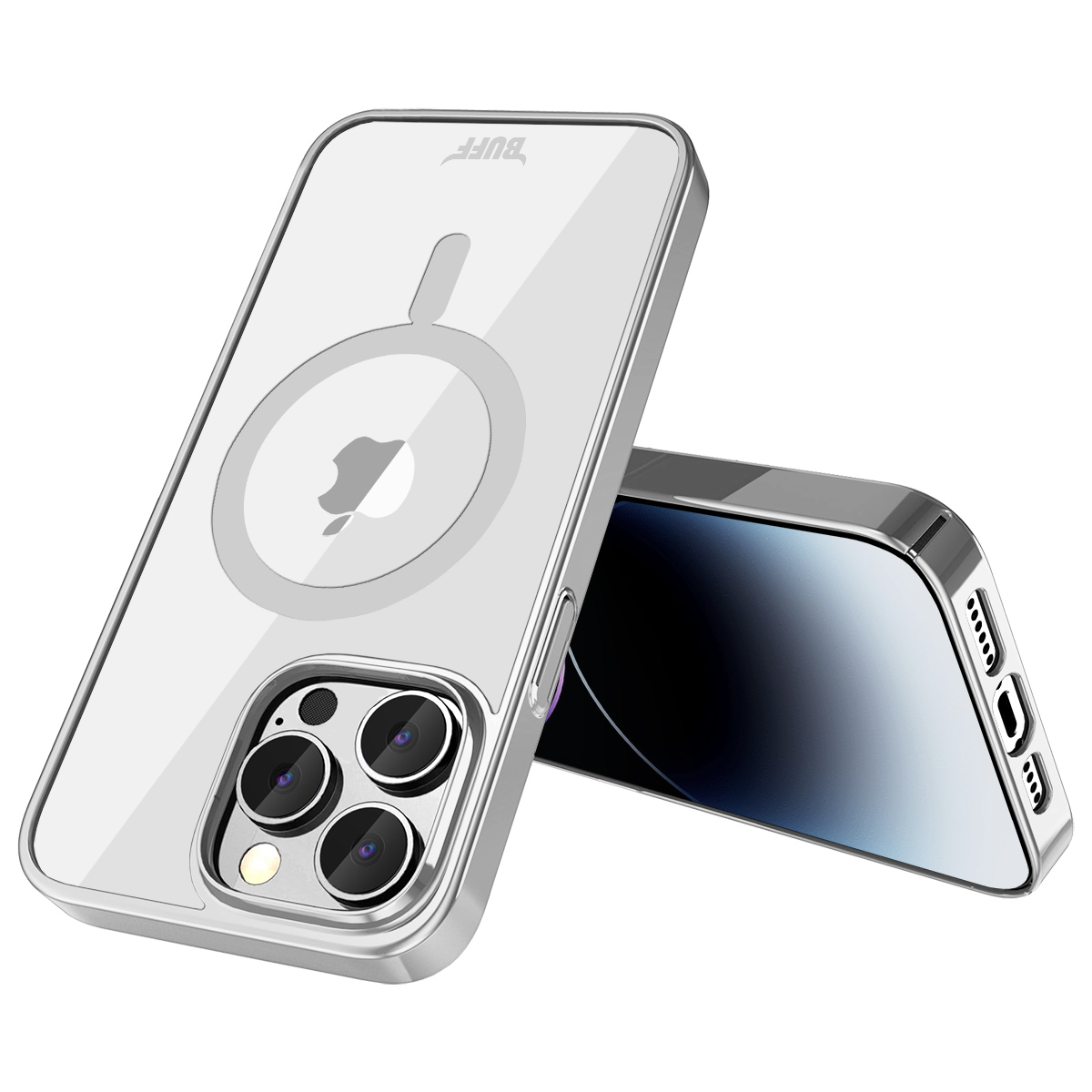 Buff iPhone 15 ProMax MagSafe Slim Kılıf Silver 8683548217882
