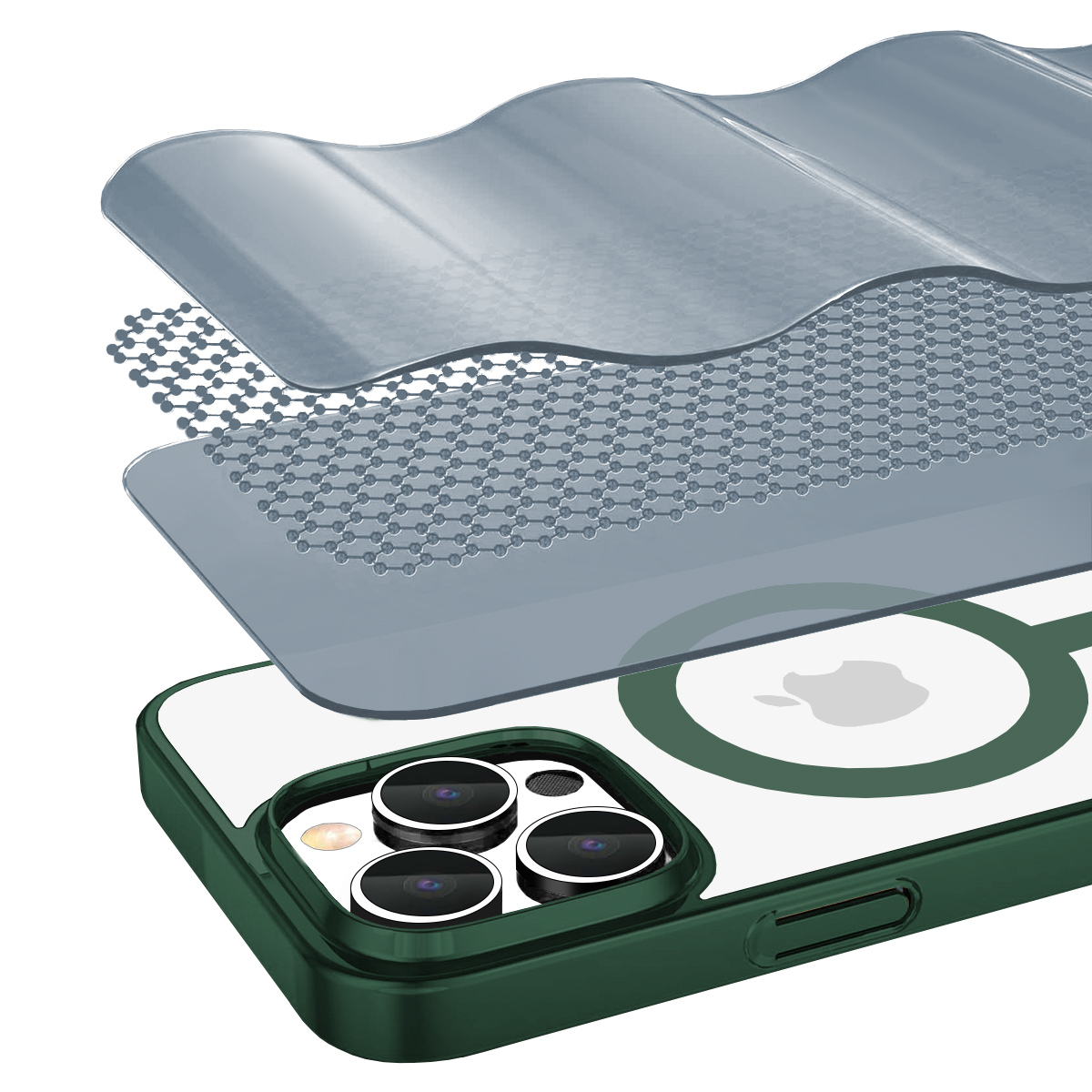 Buff iPhone 15 ProMax MagSafe Slim Fit Kılıf Green 8683548217899