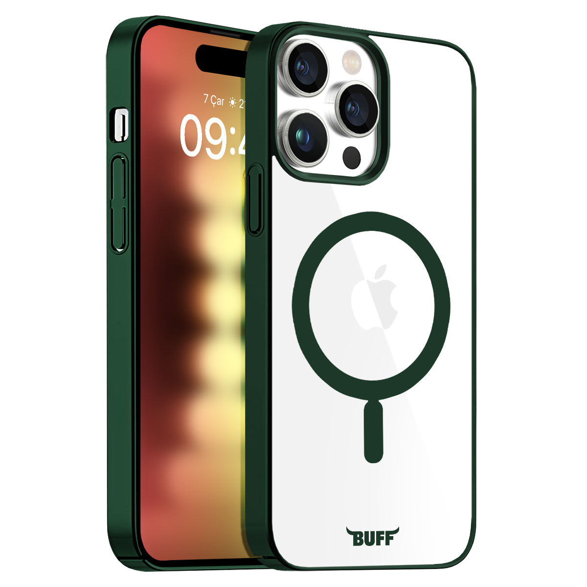 Buff iPhone 15 Pro MagSafe Slim Fit Kılıf   Green 8683548217967