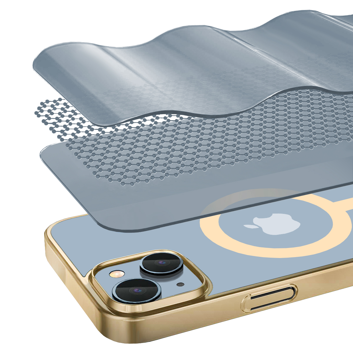 Buff iPhone 15 Plus MagSafe Slim Fit Kılıf Gold 8683548218001