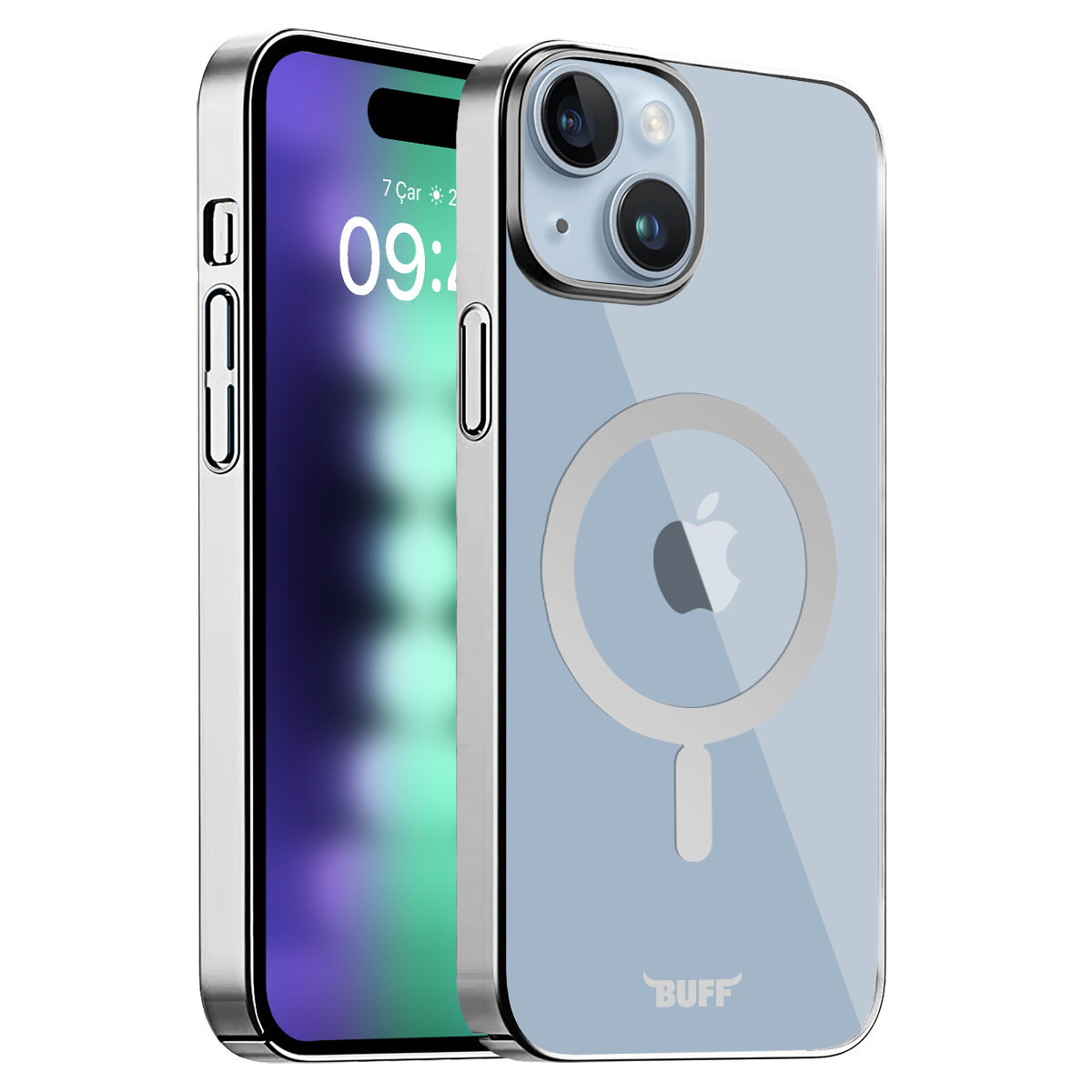 Buff iPhone 15 Plus MagSafe Slim Fit Kılıf Silver 8683548218025