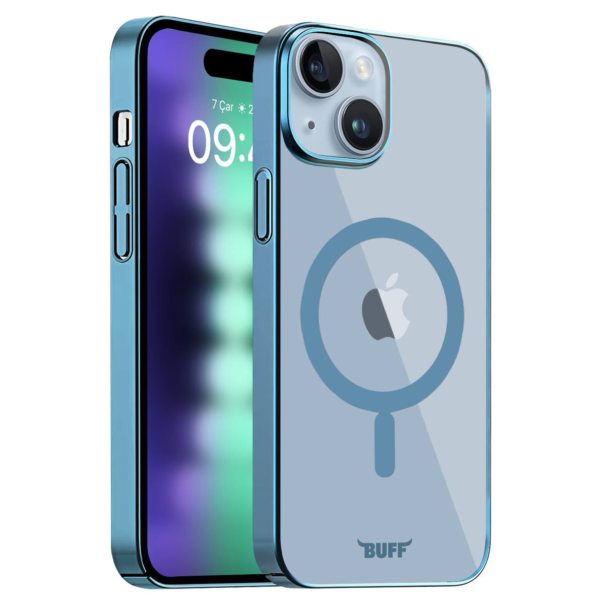 Buff iPhone 15 Plus MagSafe Slim Fit Kılıf   Blue 8683548218049