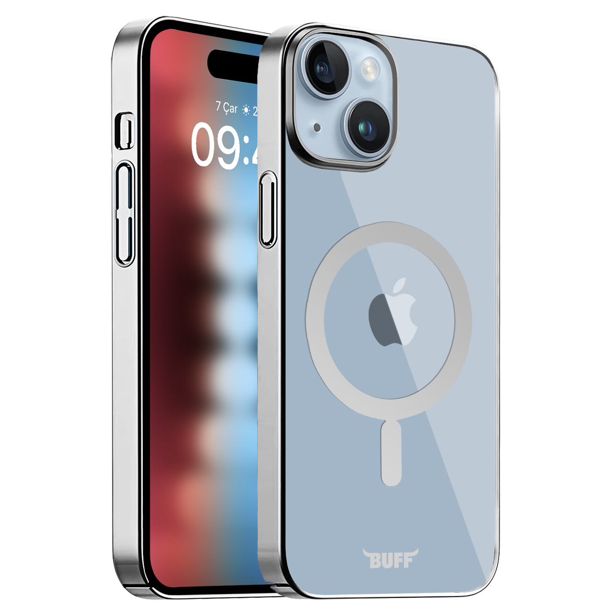 Buff iPhone 15 MagSafe Slim Fit Kılıf Silver 8683548218094