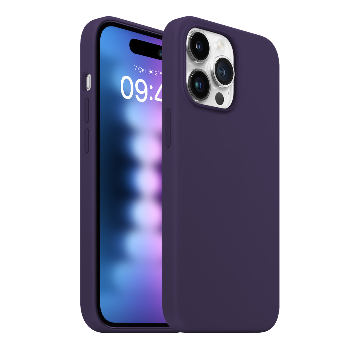 Buff iPhone 15 Pro Max Rubber Fit Kılıf Purple 8683548218483