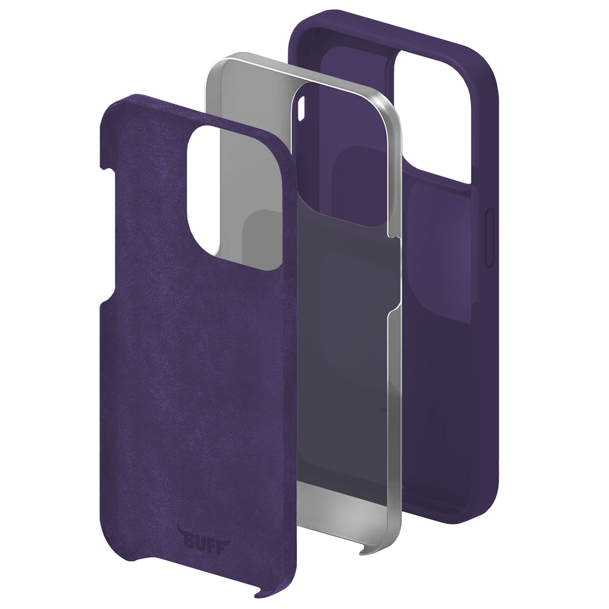 Buff iPhone 15 Pro Max Rubber Fit Kılıf Purple 8683548218483