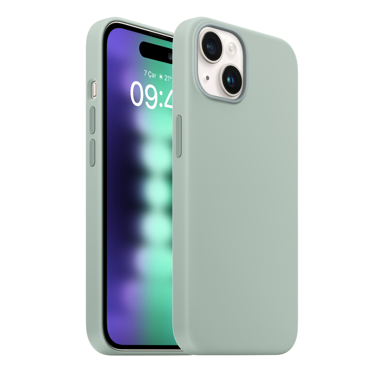 Buff iPhone 15 Plus Rubber Fit Kılıf Succulent 8683548218728