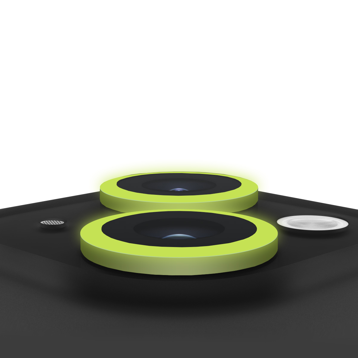 Buff iPhone 14/Plus Neon Metal Lens Koruyucu-Yeşil 8683548219329