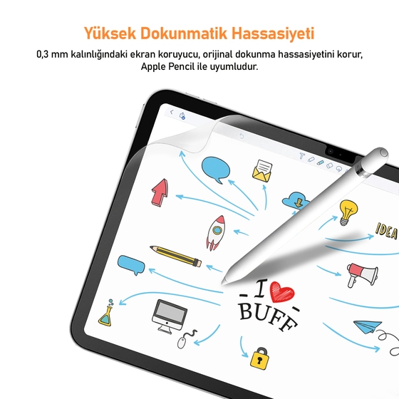 Buff iPad 10. Nesil 10.9 inç Ekran Koruyucu 8683548219589