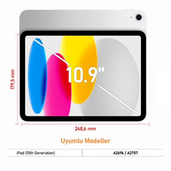 Buff iPad 10. Nesil 10.9 inç Ekran Koruyucu 8683548219589