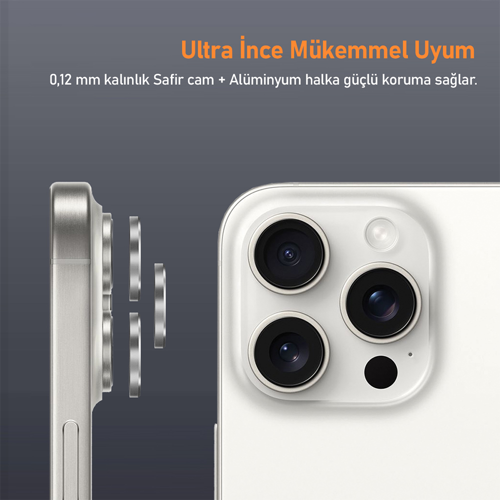 Buff iPhone 15 Pro Max / 15 Pro Titanyum Lens 8683548219633