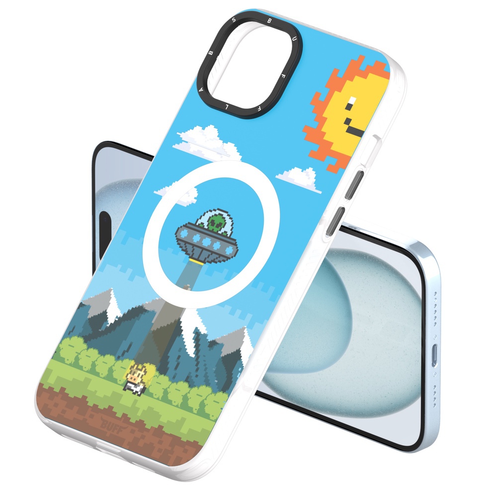 Buff iPhone 15 MagKit Desenli Kılıf UFO 8684387700177