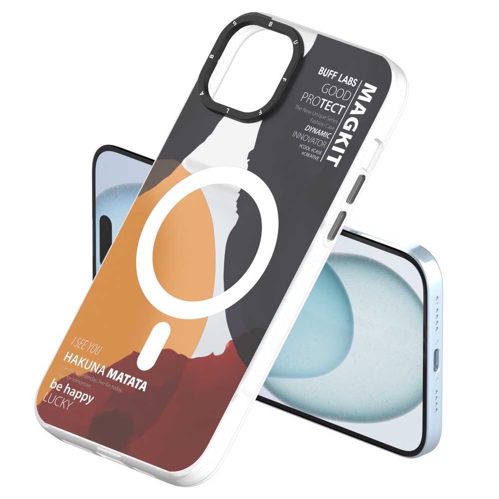Buff iPhone 15 MagKit Desenli Kılıf Hakuna 8684387700191