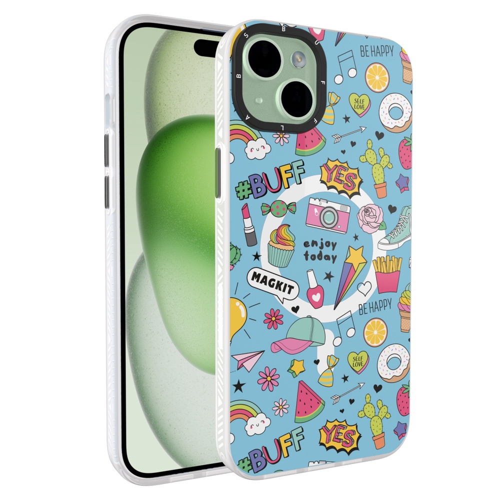 Buff iPhone 15 Plus MagKit Kılıf Blue Junior 8684387700252