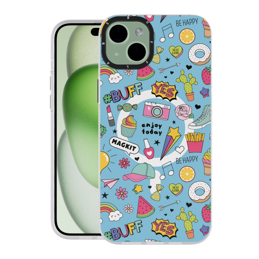 Buff iPhone 15 Plus MagKit Kılıf Blue Junior 8684387700252