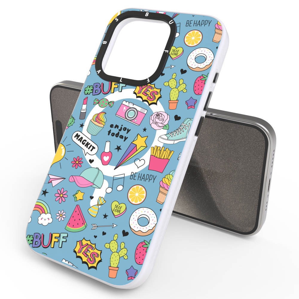 Buff iPhone 15 Pro Max MagKit Kılıf Blue Junior 8684387700351