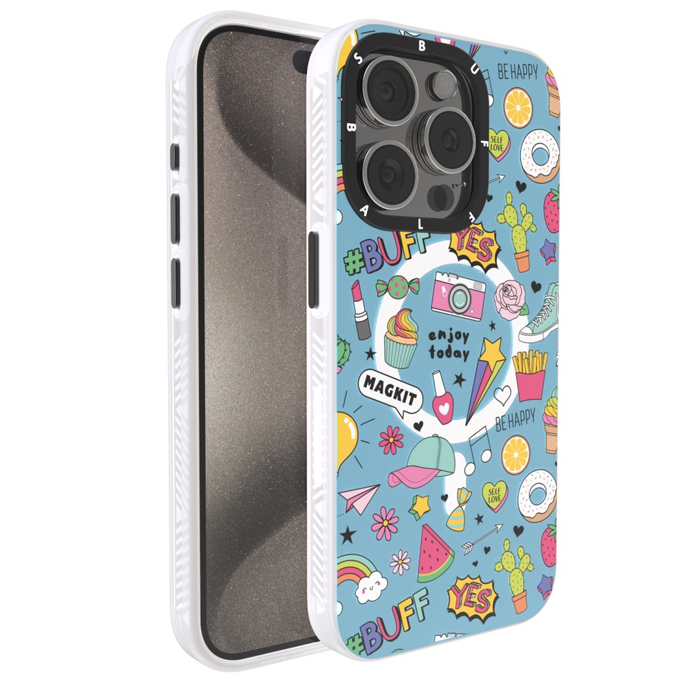 Buff iPhone 15 Pro Max MagKit Kılıf Blue Junior 8684387700351