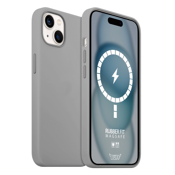 Buff iPhone 15 Magsafe Rubber Fit - Gri 8684387701402