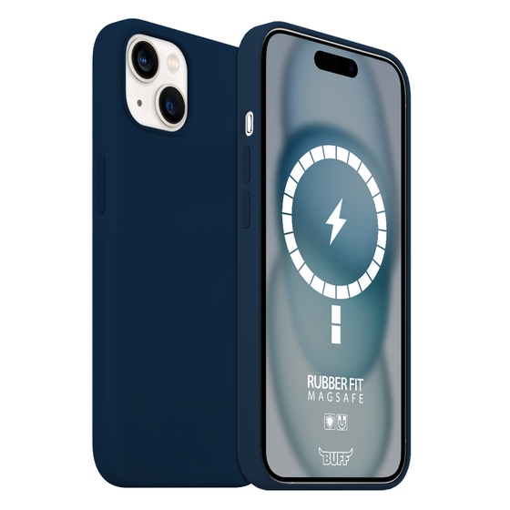 Buff iPhone 15 Plus Magsafe Rubber Fit - Mavi 8684387701433